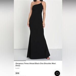 Gorgeous Times Ahead Black One Shoulder Maxi Dress